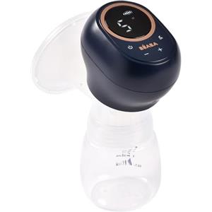 BÉABA, Tiralatte elettrico indossabile, Nomade e Leggero, 3 Modalità, 9 Livelli, Silenzioso, Grande capacità 180mL, Luce notturna, Timer, Funzione memoria, 6 sessioni, Ricarica USB C, Blu notte