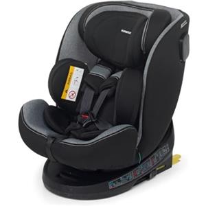 Foppapedretti Seggiolino Auto Circle I-Size, Seduta Girevole a 360°, per bambini da 40 a 150 cm di altezza, 0-12 anni, conforme ECE R129, Fissaggio Isofix e TopTether, Safe Body Protection, Carbon