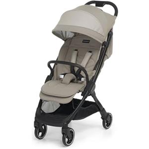 Foppapedretti Passeggino Leggero Ciao, per bambini 0-22 Kg (0-4 anni), Chiusura ad 1 mano, Self-Standing, Schienabile Regolabile, Ruote Ammortizzate, Porta Oggetti, Telaio in Alluminio, Almond