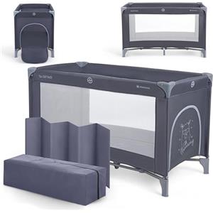 Kikka Boo KikkaBoo Lettino da Campeggio SO GIFTED, Culla Neonato da Viaggio 120x60 cm, Fino a 15 kg, Pieghevole, Portatile e Compatto, Borsa da Trasporto, Blu Navy