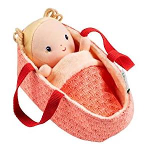 LILLIPUTIENS Bebè Anais con Culla, Bambola in Tessuto con Accessori, Stimola la motricità fine, l'empatia e l'immaginazione, Bambola realistica 22 cm educativa per Bambini dai 12 Mesi, 83131
