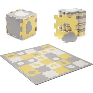 kk Kinderkraft Kinderkraft LUNO SHAPES Tappetino da gioco, Palestrina Interattiva, Puzzle, include 30 pezzi Borsa transporto, Morbido Tappetino, Educativo, di Schiuma, per Bambini da Neonati, Menta