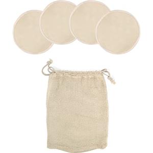Jane Jané Dischetti per Allattamento Lavabili e riutilizzabili, Confezione da 4 Pezzi, Taglia L, 12 cm Diametro Coppa B-D, Colore Beige