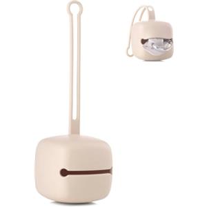 Jane Jané Scomparto Portasucchietto in Silicone, Fino 2 Succhietti, Fascia Elastica, Senza BPA, Lavabile in Lavastoviglie, Beige