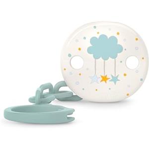 Suavinex Portaciuccio, Catenella Succhietti, Porta ciuccio con Clip, per Bambini +0 Mesi, Adatto ai Neonati, Dreams Azzurro