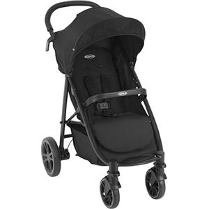 Graco - EeZeFold Passeggino con chiusura ultra rapida, dalla nascita fino a circa 3 anni (0-15kg), compatibile con seggiolino per auto SnugEssentials i-Size (non incluso), colore Midnight