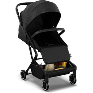 Babify Urban Ease Passeggino Leggero - Da 0 a 4 Anni (22 kg), Ripiegabile con Una Mano, Reclinabile, Poggiapiedi Regolabile, Fodera Rimovibile, Cestino, Tettuccio con Finestra, Nero