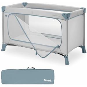 hauck Lettino Da Viaggio Dream N Play Plus - Culla Neonato Da 0 Mesi Fino a 15kg - Letto Pieghevole 120x60cm, Con Borsa - Box Bambini Con Apertura, Compatto - Dusty Blue