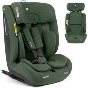 Kikka Boo KikkaBoo Seggiolino Auto 9-36 kg ISOFIX i-FLIT, Gruppo 1 2 3, Reclinabile, da 15 Mesi a 12 Anni, i-Size, SPS, Top Tether, Poggiatesta Regolabile, Verde militare