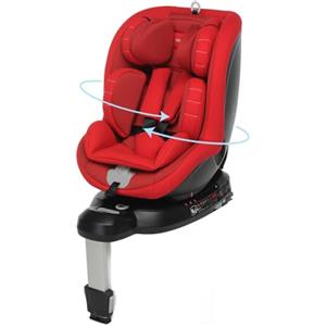 Foppapedretti Seggiolino Auto Logik I-Size, Seduta Girevole a 360°, per bambini da 40 a 105 cm di altezza, conforme ECE R129, Fissaggio Isofix, Poggiatesta a 13 altezze, Rosso