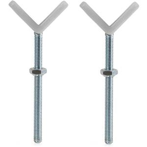 hauck Y-Spindle, Bianco - Set 2 Adattatori per Scale con Ringhiere a Profili Rotondi fino a 6 cm - Filettatura M10 - Accessorio Compatibile con Cancelletto per Bambini e Cani a Pressione