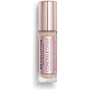 Revolution Beauty London Revolution Conceal & Define Concealer, Correttore per Makeup Viso Leggero, Copertura Totale a Lunga Durata, C4, 4g