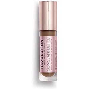 Revolution Beauty London Revolution Conceal & Define Concealer, Correttore per Makeup Viso Leggero, Copertura Totale a Lunga Durata, C16, 4g