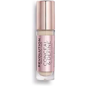 Revolution Beauty London Revolution Conceal & Define Concealer, Correttore per Makeup Viso Leggero, Copertura Totale a Lunga Durata, C1, 4g