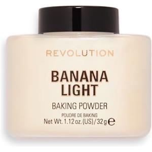 Revolution Beauty London Makeup Revolution, Loose Baking Powder, Prolunga l'usura del trucco, Polvere fissante per il trucco, Banana chiara, per pelli chiare, 32g