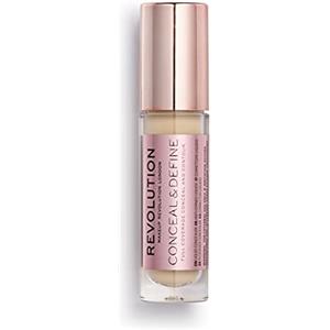 Revolution Beauty London Revolution Conceal & Define Concealer, Correttore per Makeup Viso Leggero, Copertura Totale a Lunga Durata, C6, 4g