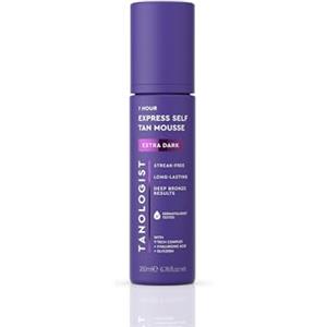 Tanologist schiuma autoabbronzante idratante extra scuro (200 ml), Ingredienti naturali e vegani, Approvato dai dermatologi, Ingredienti puliti e vegani