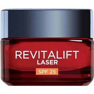 L'Oreal Paris L'Oréal Paris Crema Viso Giorno Revitalift Laser SPF25, Per Tutti i Tipi di Pelle, Azione Antirughe e Anti-Macchie, Pelle più Soda e Tonica, Con Acido Ialuronico, Vitamina C e Pro-Retinolo, 50 ml