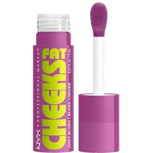 NYX Professional Makeup Fat Cheeks Juicy Blush, Blush Liquido Idratante, Colore Modulabile, Formula Vegana infusa con Peptidi, Olio di Lampone e Kiwi, Shade 08 Blueberry Burst, 8 ml