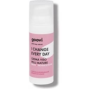 Goovi, I Change Every Day, Crema Viso Pelli Mature, Idrata la Pelle e Previene le Rughe, Azione Antiossidante, Non Unge, 50 ml