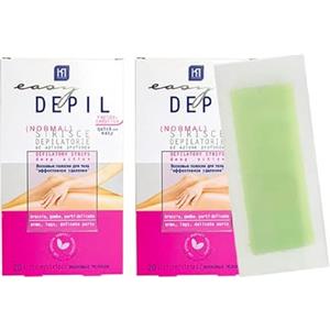 HP HEALTH PRODUCTS EASY DEPIL Easy Depil KIT DI 40 STRISCE DEPILATORIE CORPO (Gambe, Parti Intime, Braccia, Ascelle). Rapide, efficaci, facili da usare. Azione profonda, Pelle liscia a lungo. Con proteine vegetali addolcenti.