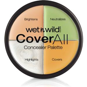 Wet n Wild, CoverAll Concealer Palette, Paletta Correttore con Formula Leggera per un Finito Impeccabile, Neutralizza Rossori, Copre Imperfezioni, Illumina e Corregge le Occhiaie