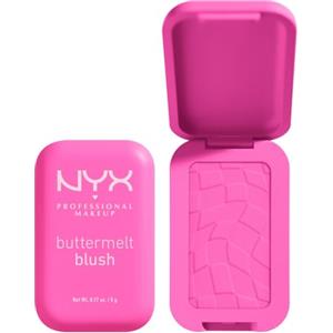 NYX Professional Makeup Blush in Polvere, Per un Look Fresco e Colorato, Arricchito con Burro di Mango, Mandorle e Karitè, Sfumabile, Buttermelt, Tonalità: Butta Half, 5 g