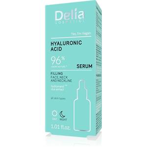 Delia Cosmetics - Siero Riempitivo - Acido Ialuronico - Pelle Matura - Riduce le Rughe - Migliora l'elasticità - Ritarda il processo d'invecchiamento - Pelle Idratata e Tonica - Vegano - 30ml