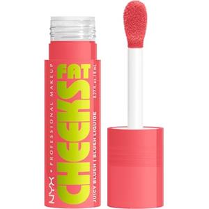 NYX Professional Makeup Fat Cheeks Juicy Blush, Blush Liquido Idratante, Colore Modulabile, Formula Vegana infusa con Peptidi, Olio di Lampone e Kiwi, Shade 02 Big Fizz, 8 ml