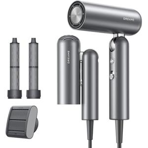 DREAME Pocket Neo Asciugacapelli Tascabile ad Alta Velocità, Pieghevole in 3 Forme, con Soli 300 g di Peso, Motore da 110,000 giri/minuto, 300 Milioni di ioni negativi/cm³, Grigio