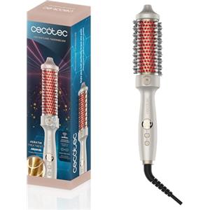 Cecotec Spazzola lisciante con infrarossi e tecnologia ionica InstantCare ThermoGlow. 70 W, 5 impostazioni di temperatura, barile da 38 mm, funzione memoria, schermo, spegnimento automatico e cavo