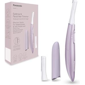 Panasonic ES-WF71-V503, Depilatore Sopracciglia e Viso Donna, Modellatore Preciso con Testina Flessibile, Lama in Acciaio Inox Ipoallergenico, Funzionamento a Batteria AAA, Viola Chiaro