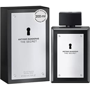 Banderas Perfume The Secret, Eau de Toilette Spray per Uomo, Fragranza di Cuoio Fruttato, 200 ml