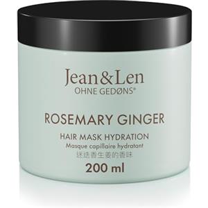 Jean & Len Hair Mask Rosemary & Ginger per capelli gravemente danneggiati, secchi e non brillanti, idratante intenso, senza parabeni, siliconi e microplastica, 200 ml.