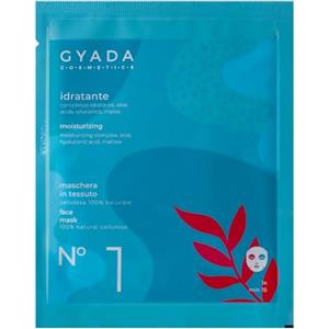 GYADA COSMETICS, Maschera Viso in Tessuto Idratante, ad Azione Antiossidante, Idratante e Illuminante, per Tutti i Tipi di Pelle, a Base di Aloe Vera, Acido Ialuronico e Urea, 15 ml