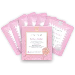 FOREO Glow Addict Advanced Collection 2.0, Maschera Ufo, Maschera Viso Idratante, Kit Skincare, Vitamina C e Vitamina E, per Tutti i Tipi di Pelle, per Pelle Spenta, Anti-Age, Set da 6 Pezzi