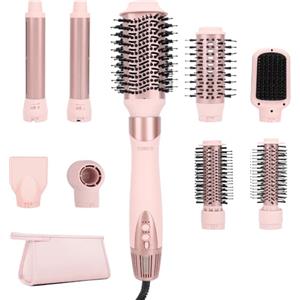 Sonew 9 in 1 Multi Hairstyler, 110.000 giri/min, Styler per Capelli con Ioni e Phon, Arricciacapelli Automatico 32 mm, Spazzola ad Aria Calda 68 mm/48 mm/32 mm/25 mm, Spazzola Lisciante