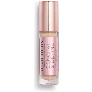 Revolution Beauty London Revolution Conceal & Define Concealer, Correttore per Makeup Viso Leggero, Copertura Totale a Lunga Durata, C3, 4g