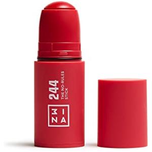 3INA MAKEUP - The No - Rules Stick 244 - Rosso - Blush in Crema Rosso con Acido ialuronico - Blush Stick per Occhi Labbra e Guance - Blush dal Finitura naturale - Vegan - Cruelty Free