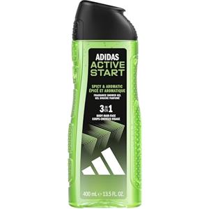 adidas, Active Start Gel Doccia Bagnoschiuma 3 in 1 per Corpo, Capelli e Viso, Formula Vegana, 400ml
