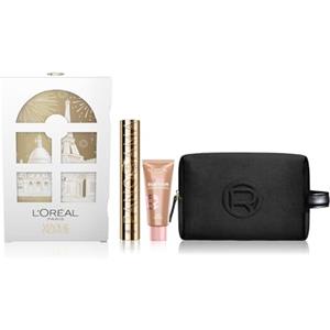 L'Oreal Paris L'Oréal Paris Natale Pochette Regalo Make Up con Mascara Panorama Nero e Illuminante Mini Lumi Glotion 903 Medium Glow, Per i Tuoi Look Festivi, Con Elegante Pochette Nera in Velluto