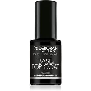 Deborah Milano - Smalto Semipermanente Gel Base & Top Coat, Effetto Plumping a Lunga Durata, Dona Unghie Protette e Rinforzate, 4.5 ml