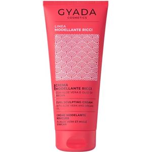 GYADA COSMETICS, Crema Modellante Ricci, Crema per Capelli Ricci Senza Risciacquo ad Azione Disciplinante e Anticrespo, con Aloe Vera, Olio di Lino, Cocco, Argan e Jojoba, 200 ml