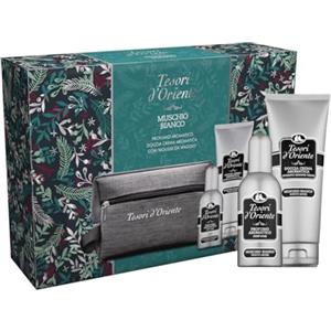 Tesori d'Oriente Set Regalo Uomo, Profumo Aromatico 100 ml e Doccia Crema 250 ml, Fragranza Muschio Bianco, Confezione Regalo, Trousse
