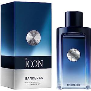 Banderas The Icon, EDT per uomo, Lunga durata, Fragranza maschile, elegante, con personalità, Note legnose ambrate, Adatto da indossare nelle occasioni speciali, 200 ml