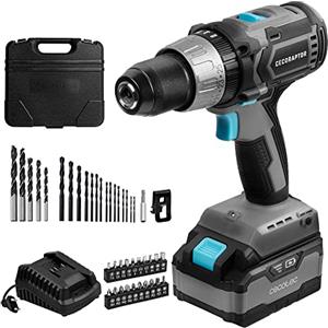 Cecotec Trapano avvitatore, trapano e percussore a batteria CecoRaptor Perfect Drill 4020 X-Treme. Batteria 20 V e 4000 mAh, Velocità 1800 rpm, Coppia massima di 50 Nm, 25+1+1 Posizioni