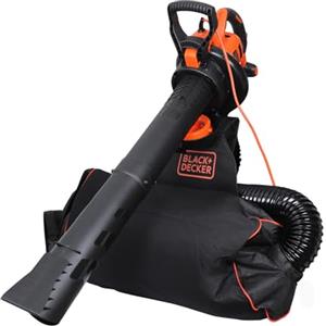 BLACK+DECKER Soffiatore per foglie, aspiratore e tritutatore 3 in 1, 3000 W, con zaino di raccolta da 72 litri, BEBLV300-QS