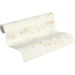 A.S. Création Carta da parati in tessuto non tessuto - vintage in bianco e oro - per diverse stanze - in 10,05 m x 0,53 m