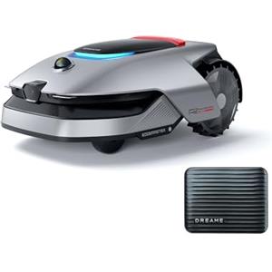 DREAME A2 Robot Tagliaerba, Rilevazione Automatica dei Bordi, Senza Filo Perimetrale, Radar 3D e Visione AI per Evitare Gli Ostacoli, Tecnologia OmniSense 2.0, Mappatura Precisa a fino a 3000m²