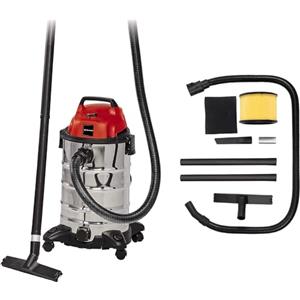Einhell TC-VC 1930 S Bidone aspira solidi e liquidi (1500 W, depressione 190 mbar, vano 30 l, bocchetta scarico liquidi)
